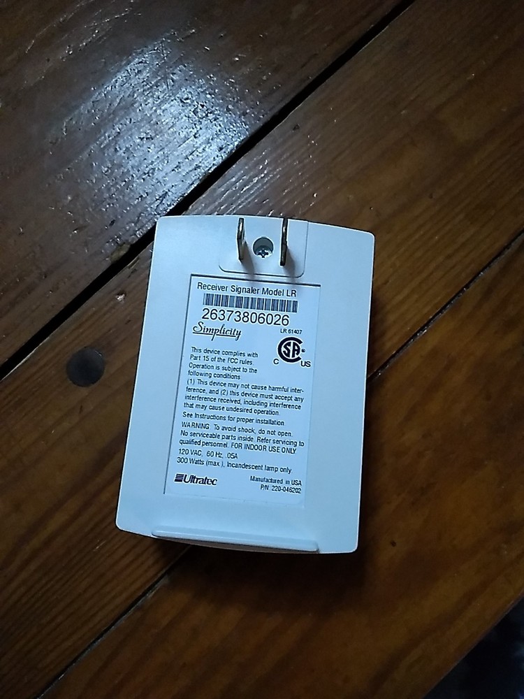 Ultratec Simplicity Receiver Signal Model LR - #LR61407 - UNTESTED
