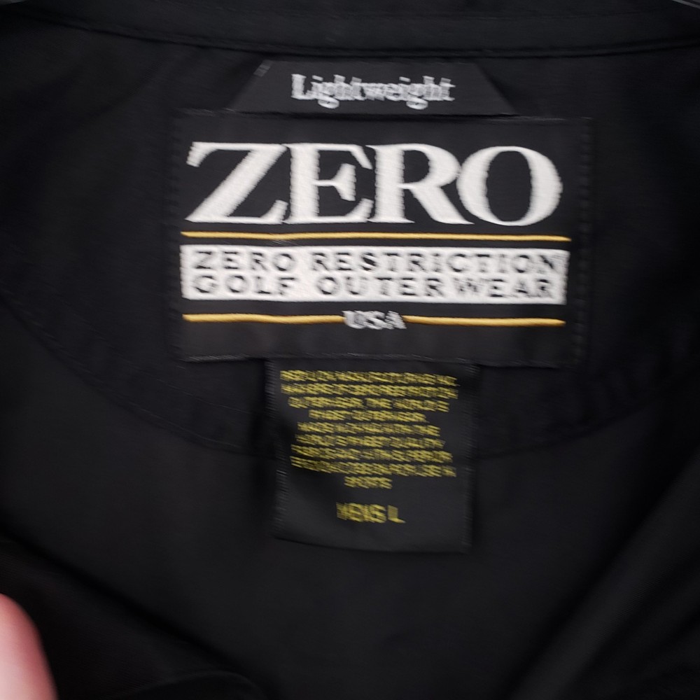 Zero Restriction Golf Outerwear Jacket Mens Large Black NFL Windbreaker Pullover