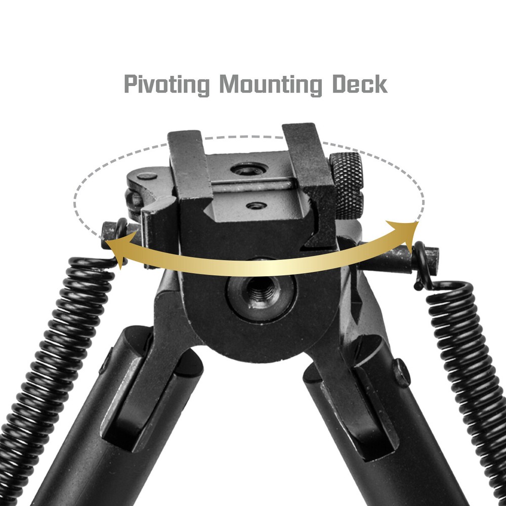 Lion Gears Tactical Foldable Bipod with Spring Lock Height Between 10"-13"