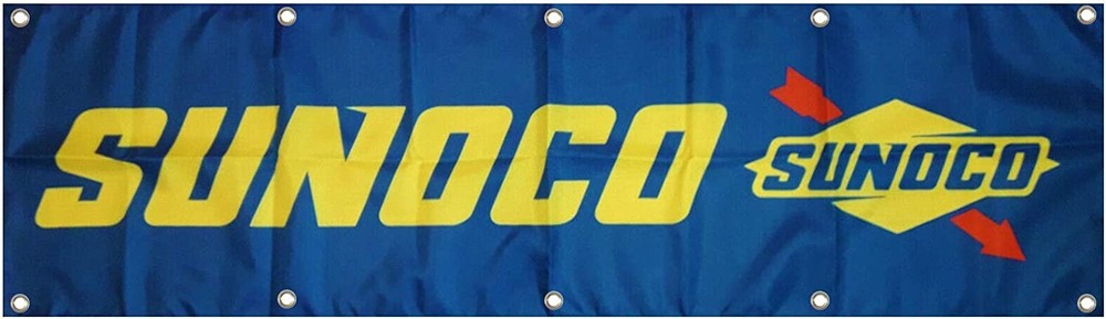 Sunoco 2x8ft Banner Vintage Flag