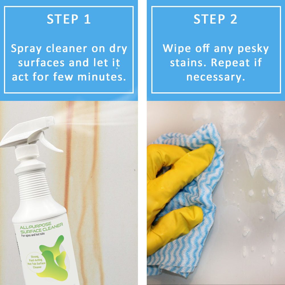 Puri Tech Spa All-Purpose Surface Cleaner 4 Pack Fast Acting Formula Attacks and