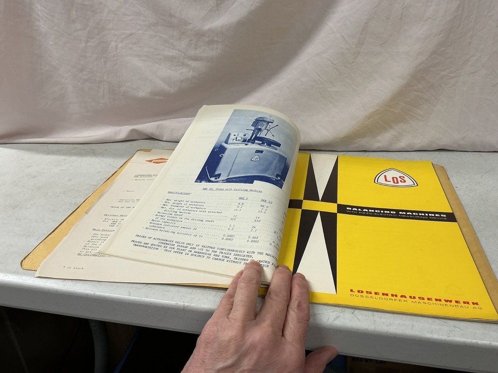 Pantool Machine Tools & Instruments Catalog Manual Balancing Machines