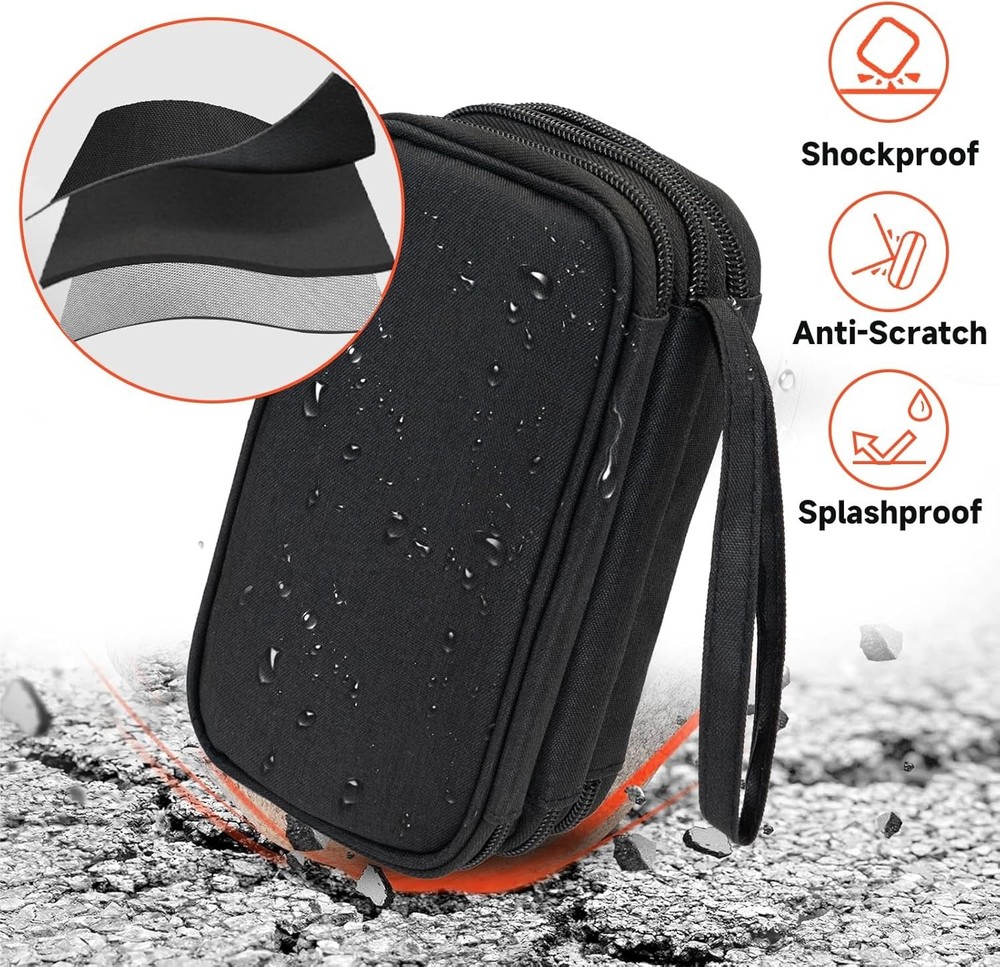 USB Flash Drive Case Organizer Holds 30 Pcs, Black