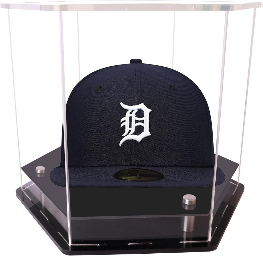Clear Hat Display Case，hat case for Transparent+black