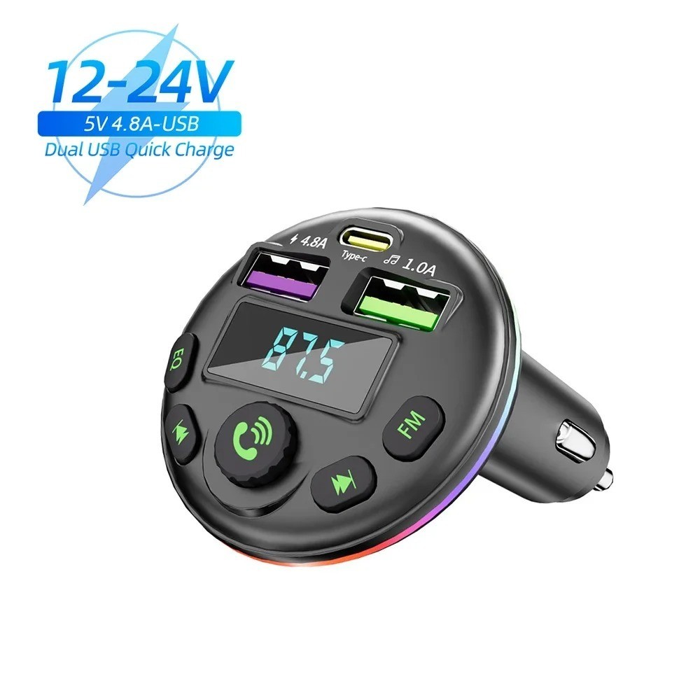 Car Bluetooth 5.0 FM Transmitter MP3 Player Handsfree Charger