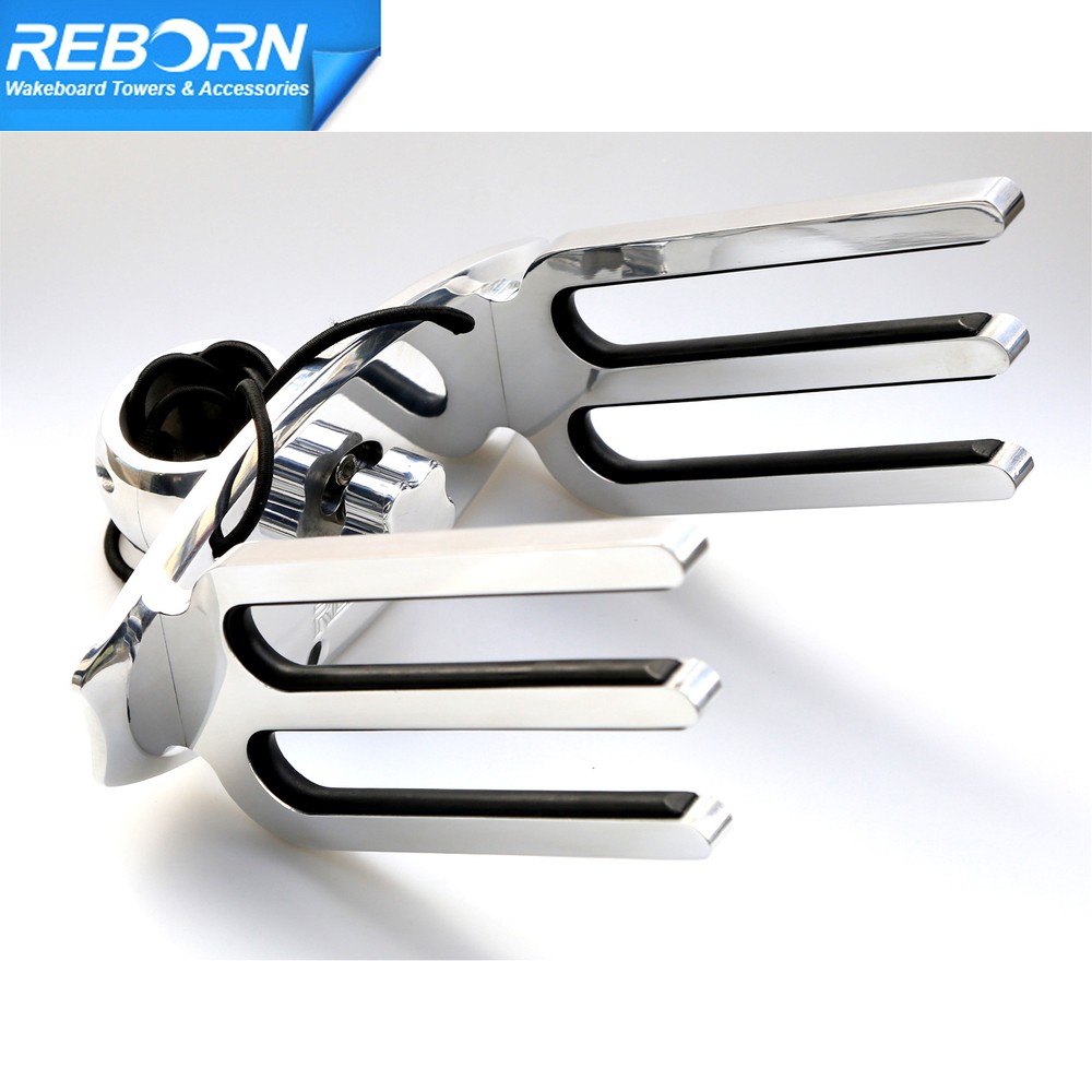 Reborn Quick Release Wakeboard Rack + Angle Free Adjustable Wakeboard Mirror Arm
