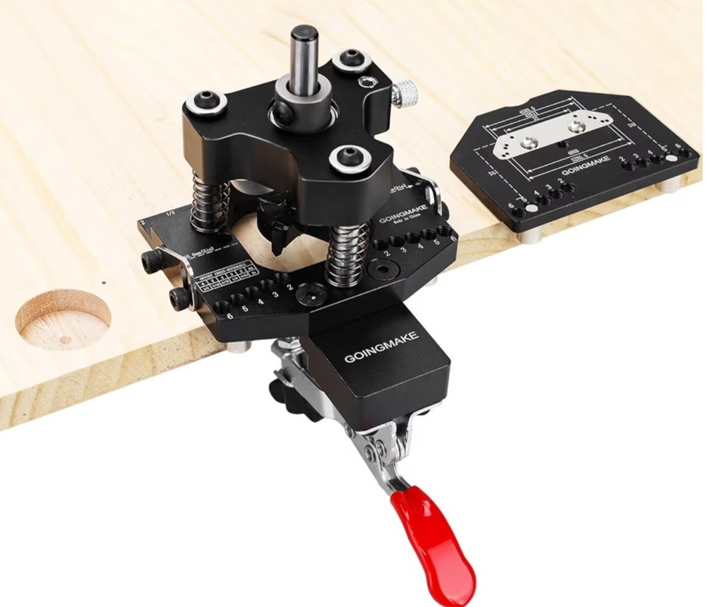 3-Axis Concealed Hinge Jig Ultra with Extra Hinge Screw Hole Guide and Quick Cla