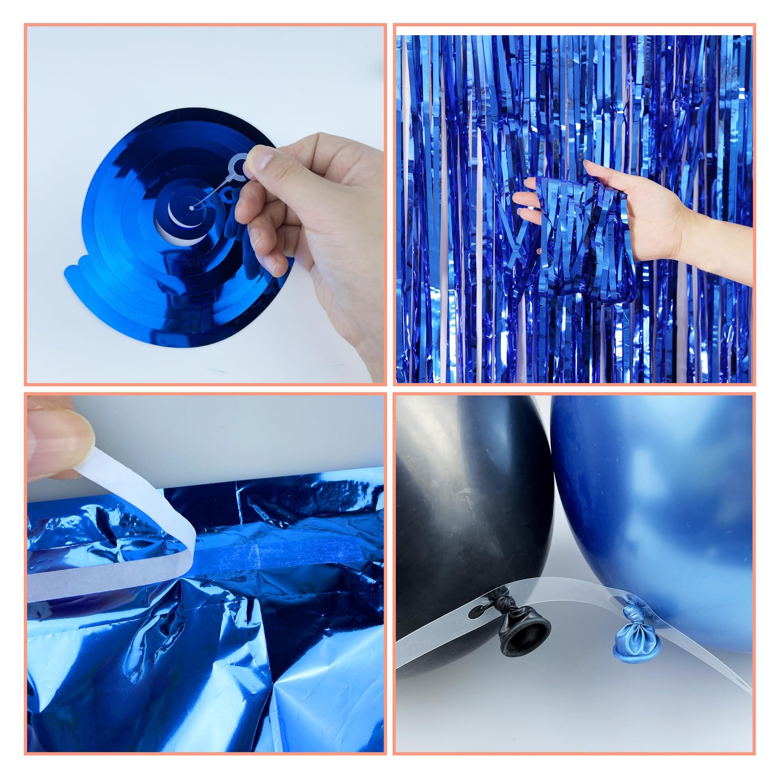 67 Globos Azul Marino y Plateado 12 Pulgadas Para Cumpleaños Fiesta Niños Hombre