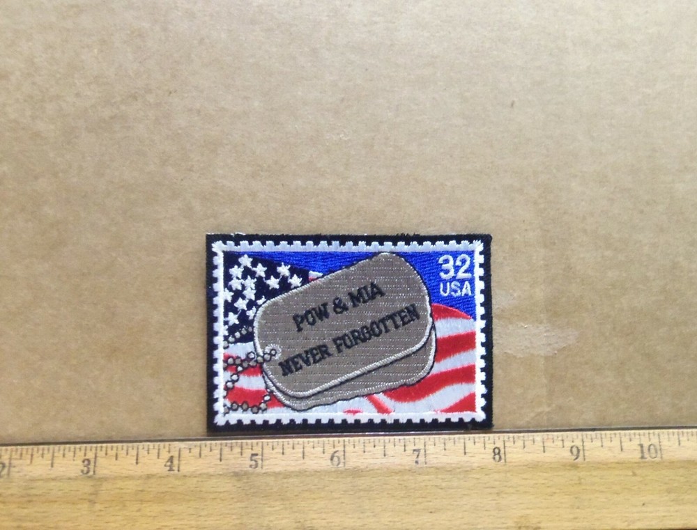 POW & MIA - Never Forgotten - Stamp Embroidered Patch