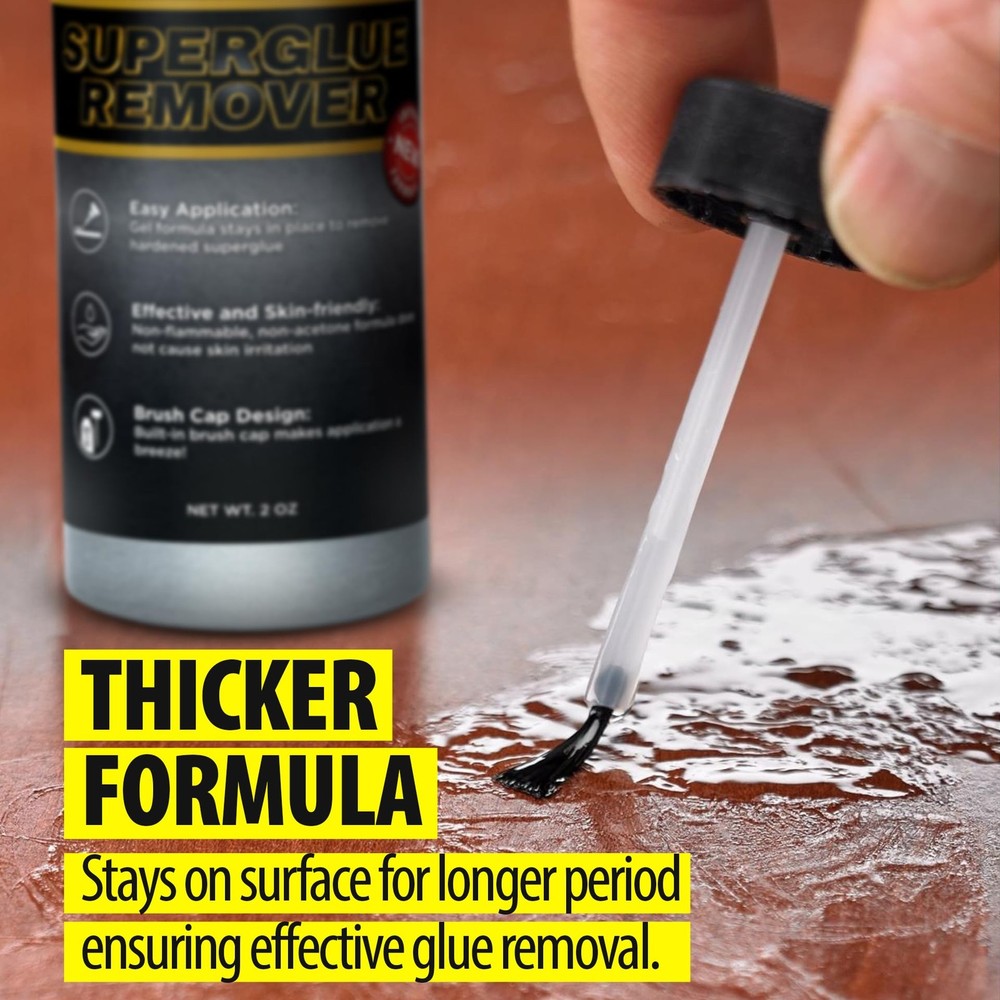 STARBOND Super Glue Remover, Dissolves Adhesive, CA Glue Debonder, Easy Brush...