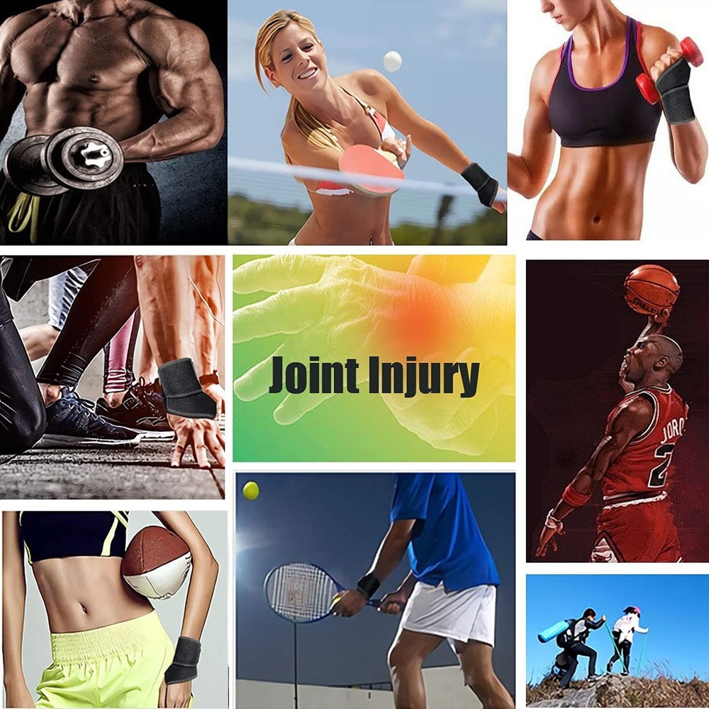 2 Pack Compression Wrist Support Sprint Wrist Brace Adjustable Compression Wraps