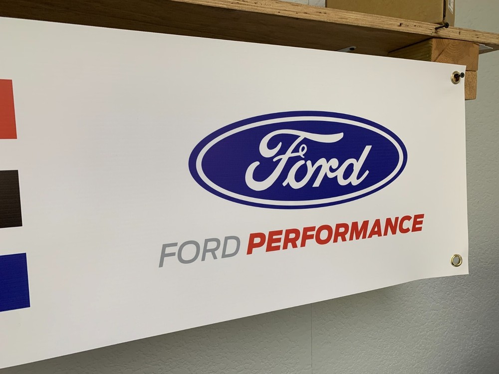 Ford Performance Banner Powered By Ford Performance Workshop Garage Wall Display