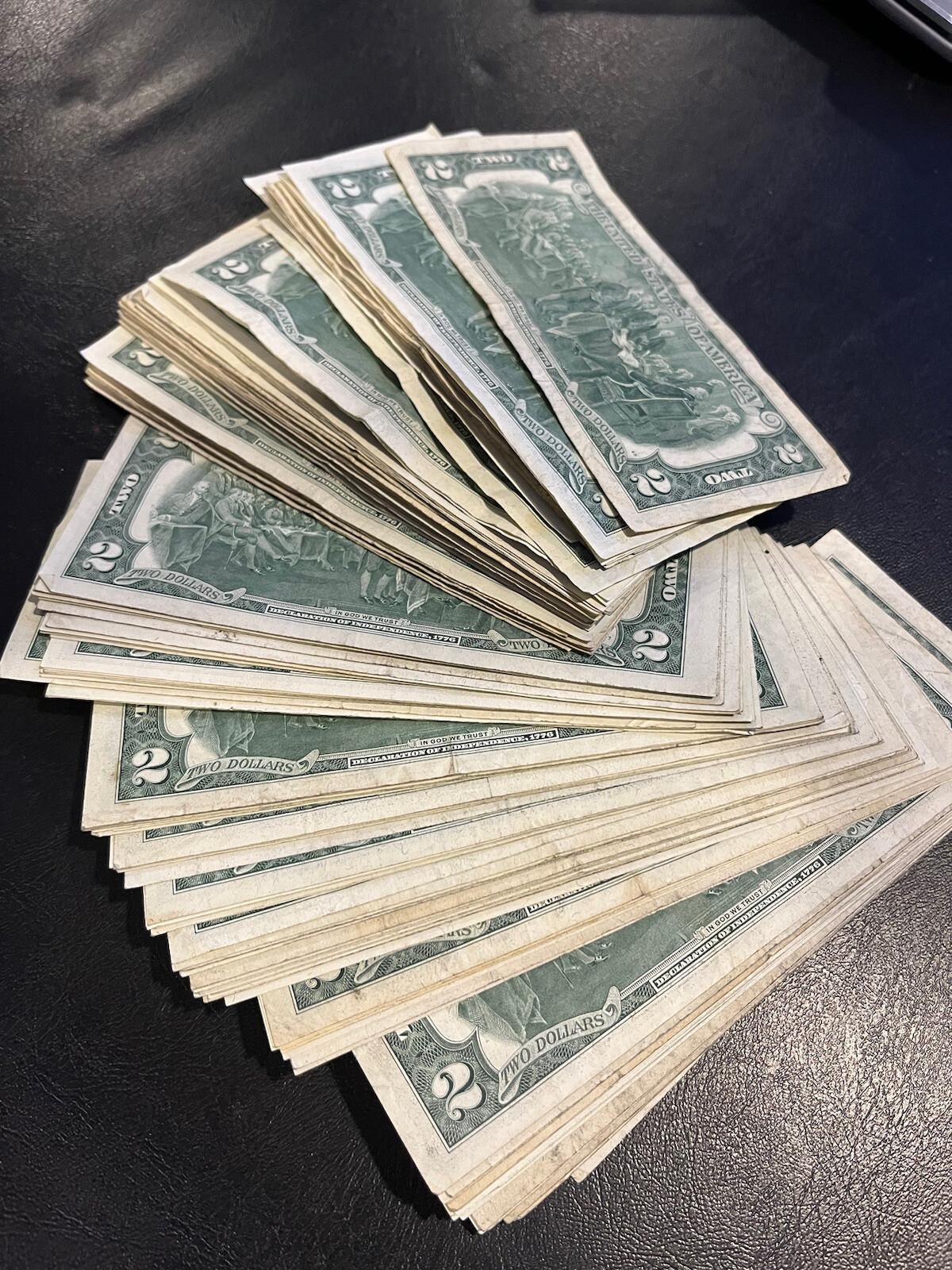 1976 Two Dollar Bill • Average Circulated • $2 Cash US Legal Tender • 1 Note