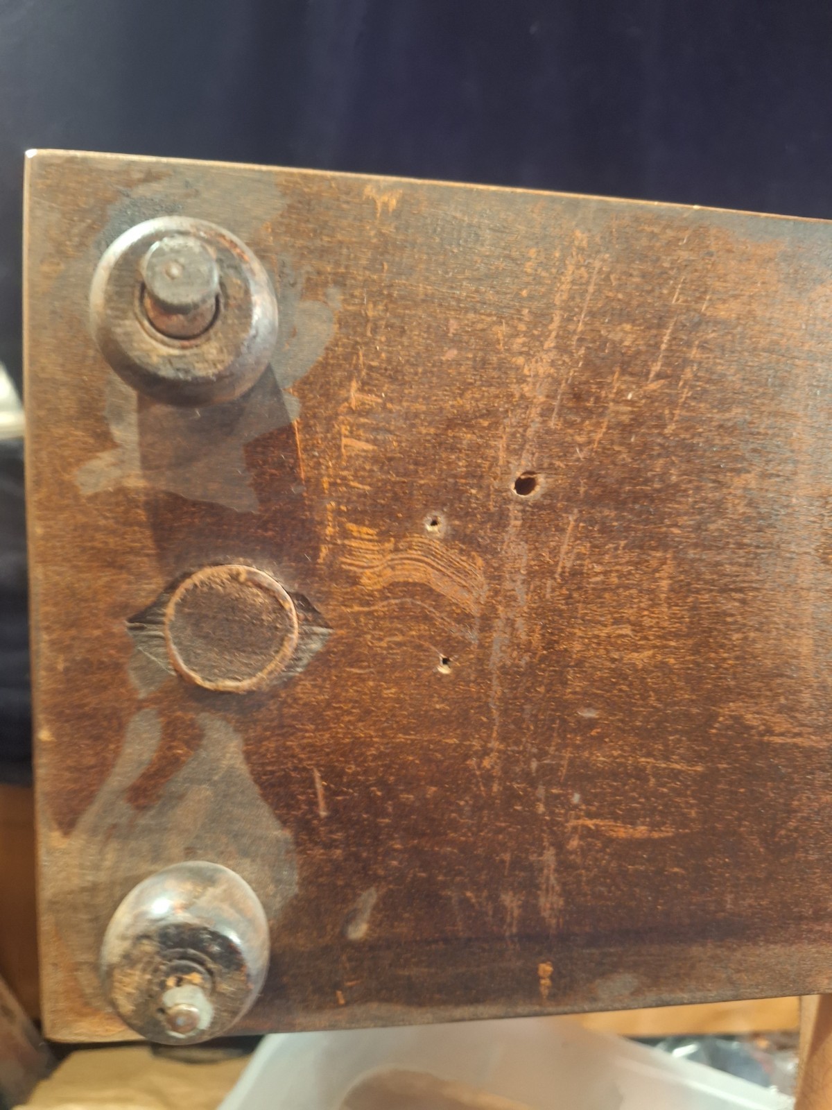 Antique Wood Tabletop Vanity Dressing Table Swivel Mirror by Schulze & Van Stee