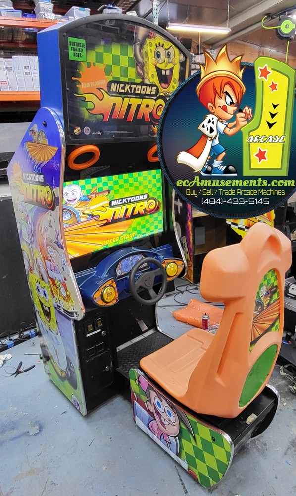 Nickelodeon Nicktoons Nitro Arcade Sit Down Driving Racing Arcade - 32" LCD (#2)