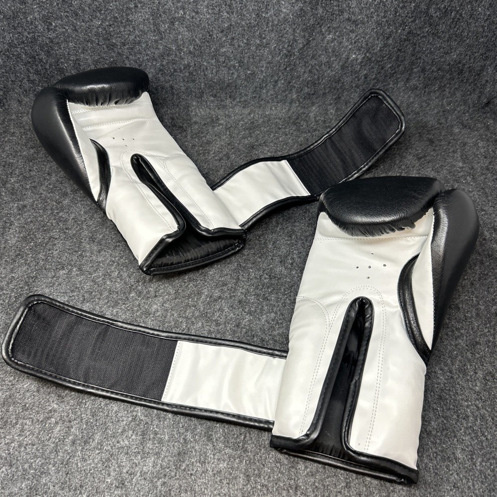 Revgear Boxing Gloves 12oz Pro Training Durable Black White