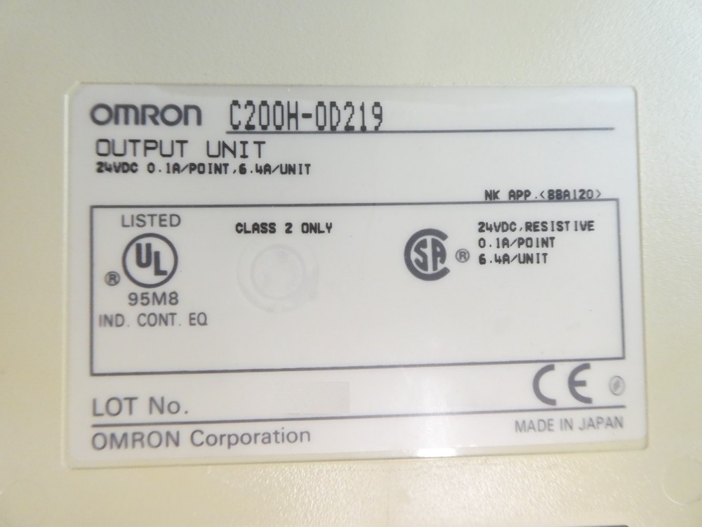 Omron Sysmac C200HS Programmable Logic Controller PLC Working Surplus