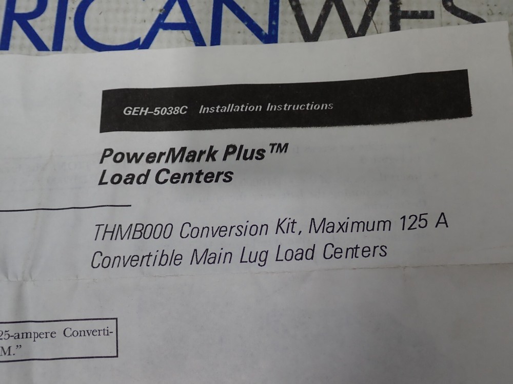 GE THMB000 Conversion for TLM Load Center USE W PowerMark Plus