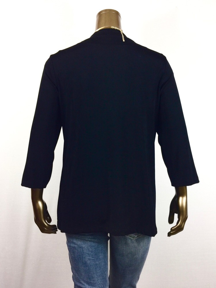 CHICO'S $106 NWT BLACK CLASSIC JACKET SIZE 1 (M)
