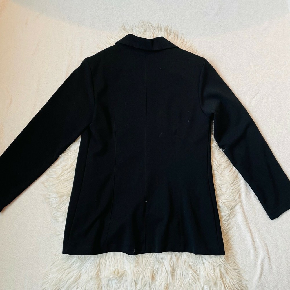 Olian Blazer Maternity Womens Medium Black Collared Button Jacket