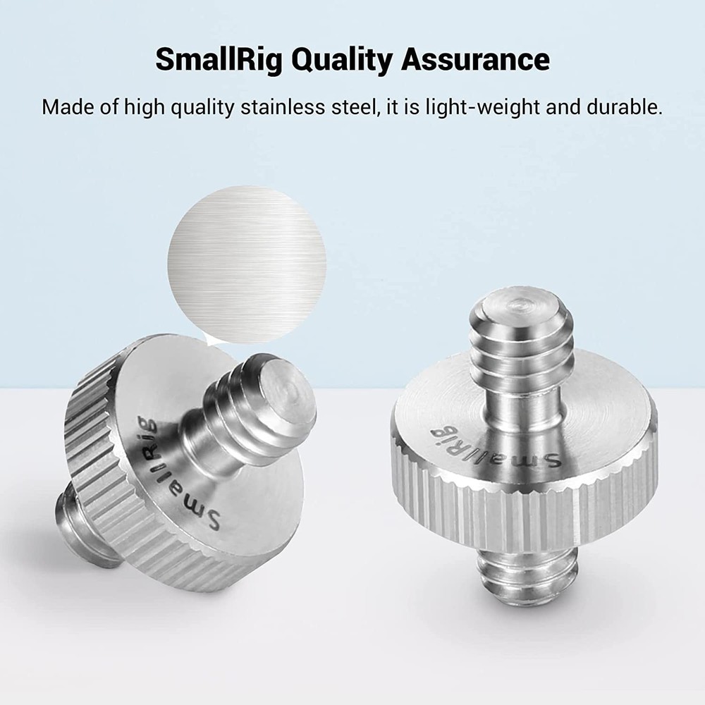 SmallRig 1/4" to Male Threaded Screw Adapter 2pcs, thread