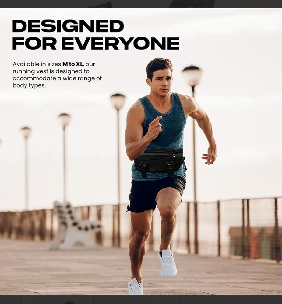 Packable Running Vest Hydration Backpack Adjustable Unisex NWT