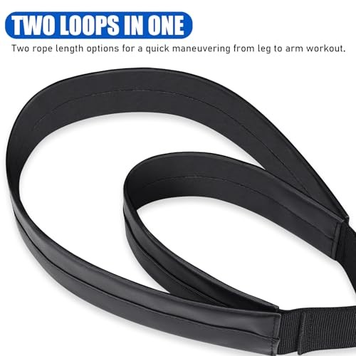 Pilates Straps - Double Loop D-Ring Black (Upgraded Material PU Leather)