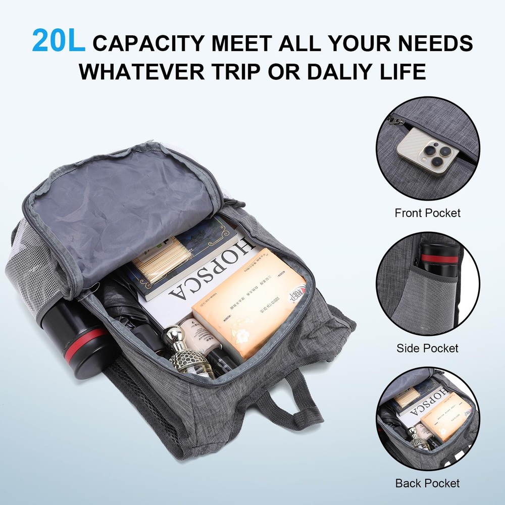 Hiking Backpack Small Daypack Lightweight Packable Travel Outdoor Foldable Sh...