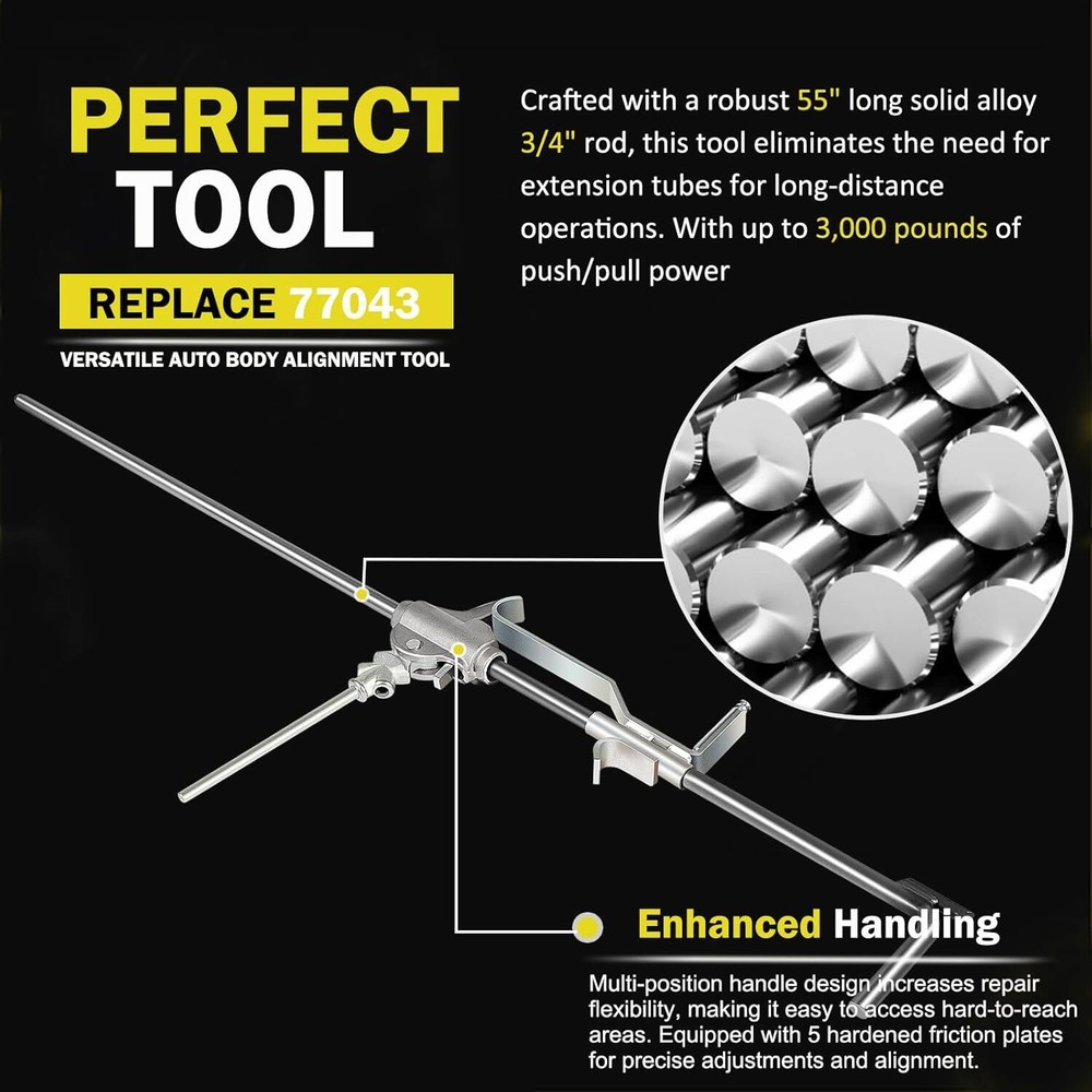 for Monkey-On-A-Stick Friction Jack Set 55" Solid Alloy Rod Tool Versatile 77043