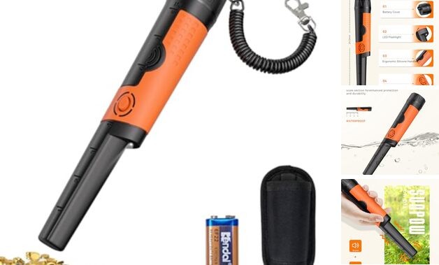 Metal Detector Pinpointer for Adults & Kids - Waterproof Handheld Pin Pointer