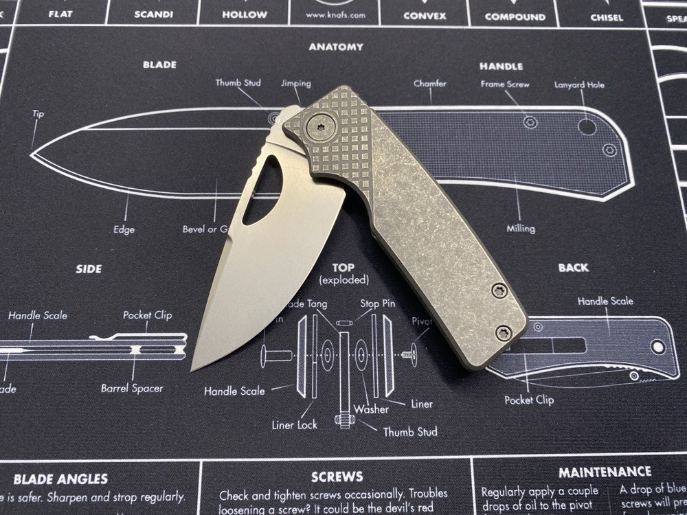 OZ Machine Co - Roosevelt / Crosshatch Milling / Dark Stonewashed / XHP Blade