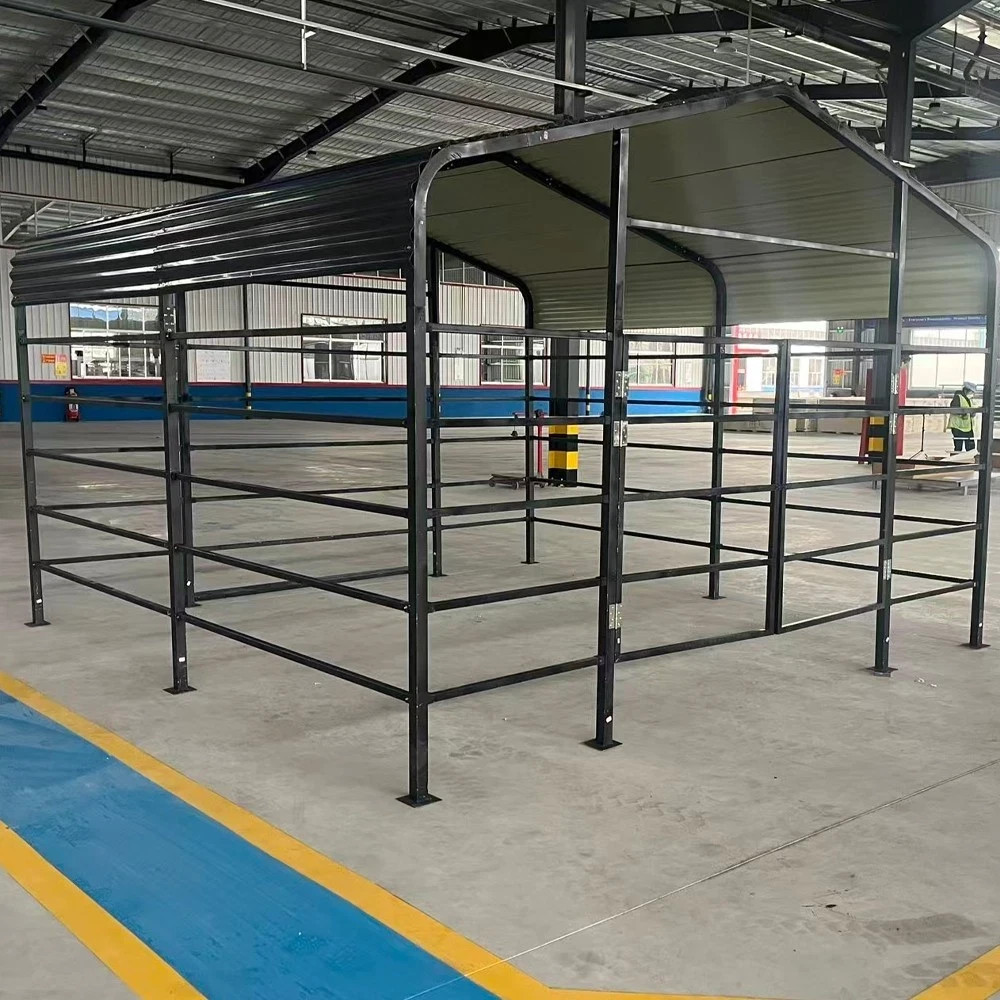 13x13FT Metal Farm Animal Shelter Livestock Shed Cowshed Outdoor Pasture Housing