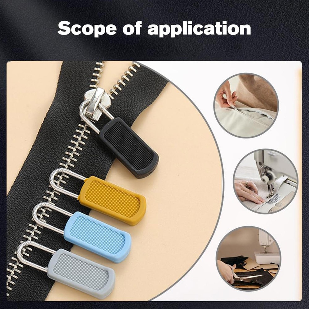 Pants Zipper Pull Replacement 20X Pants Zipper Repair Kit No Tools present
