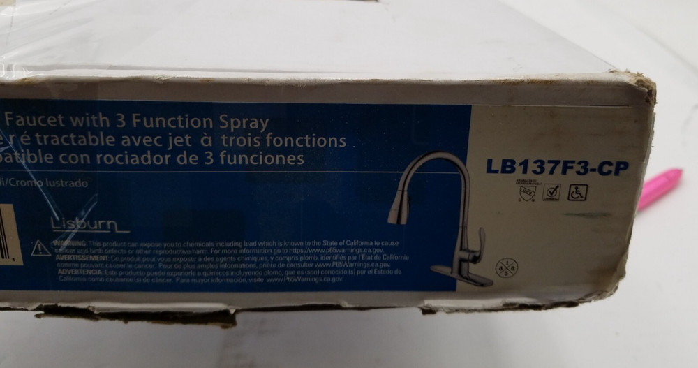 Mainline Lisburn Pull-down Kitchen Faucet LB137F3-CP-Chrome-840004945941