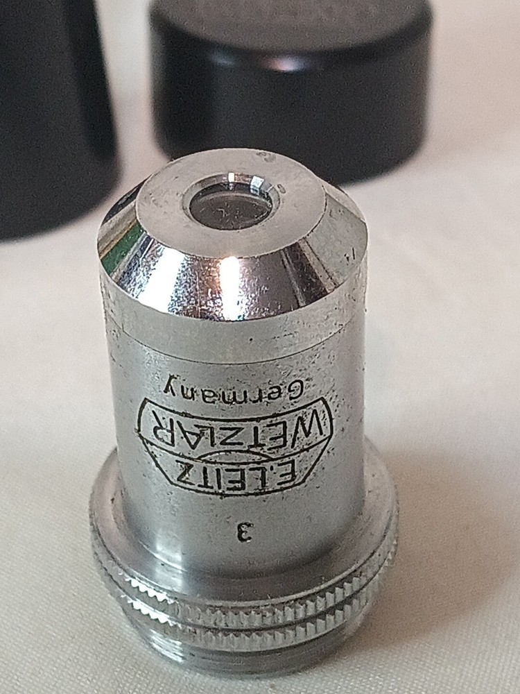 E. Leitz Wetzlar 3 170/- C10:1 A0.25 10x Microscope Objective Lens