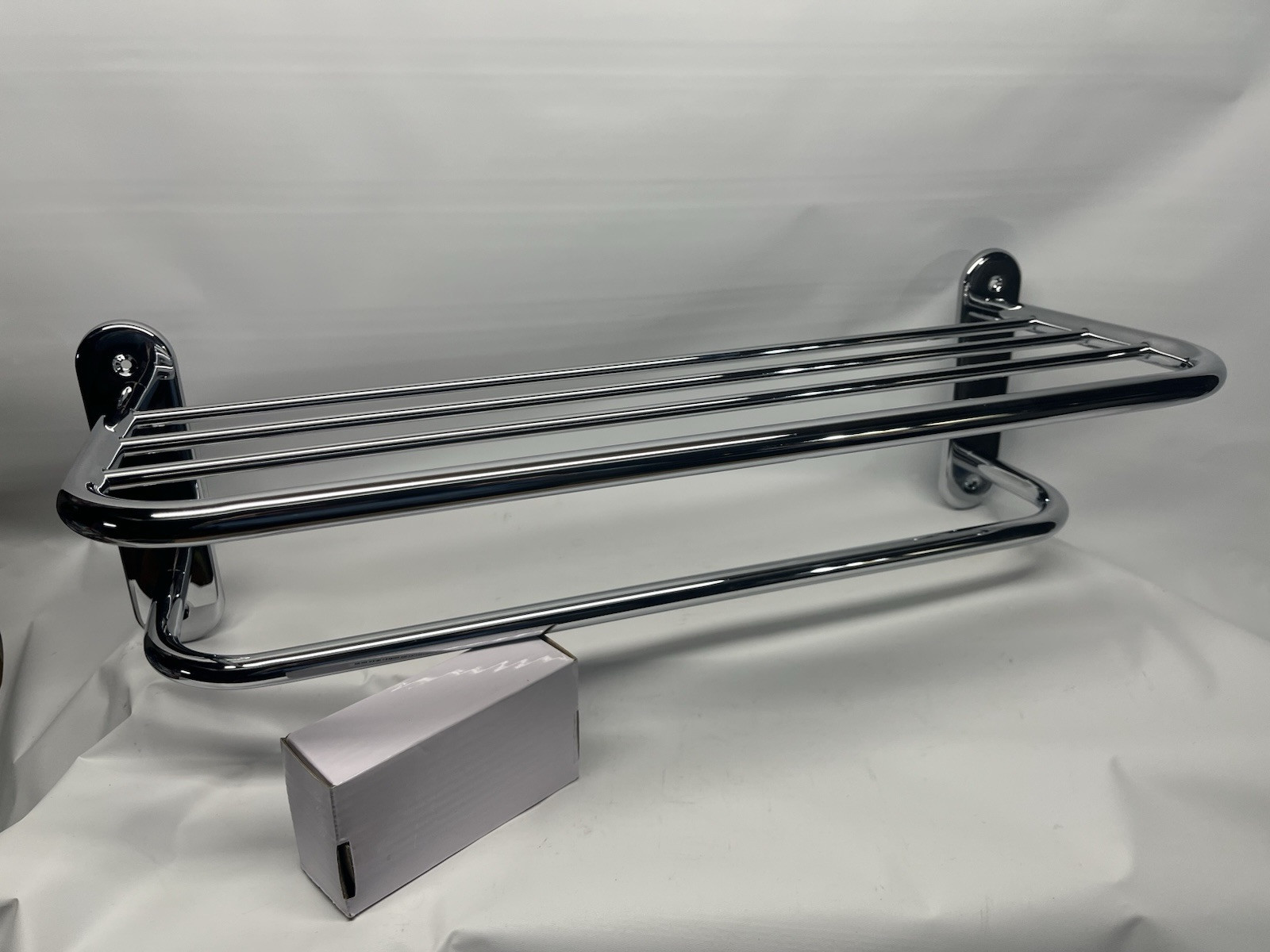 CSI 5207-241CH Moen Donner Commercial 24 Inch Towel Bar w/ Shelf Chrome Hotel