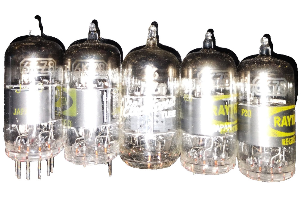 6KZ8 vacuum tubes 5 pcs NOS boxed