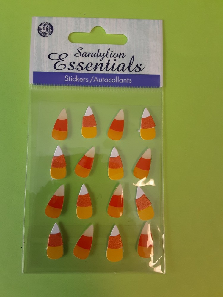 Sandylion Essentials candy corn 3D sticker package