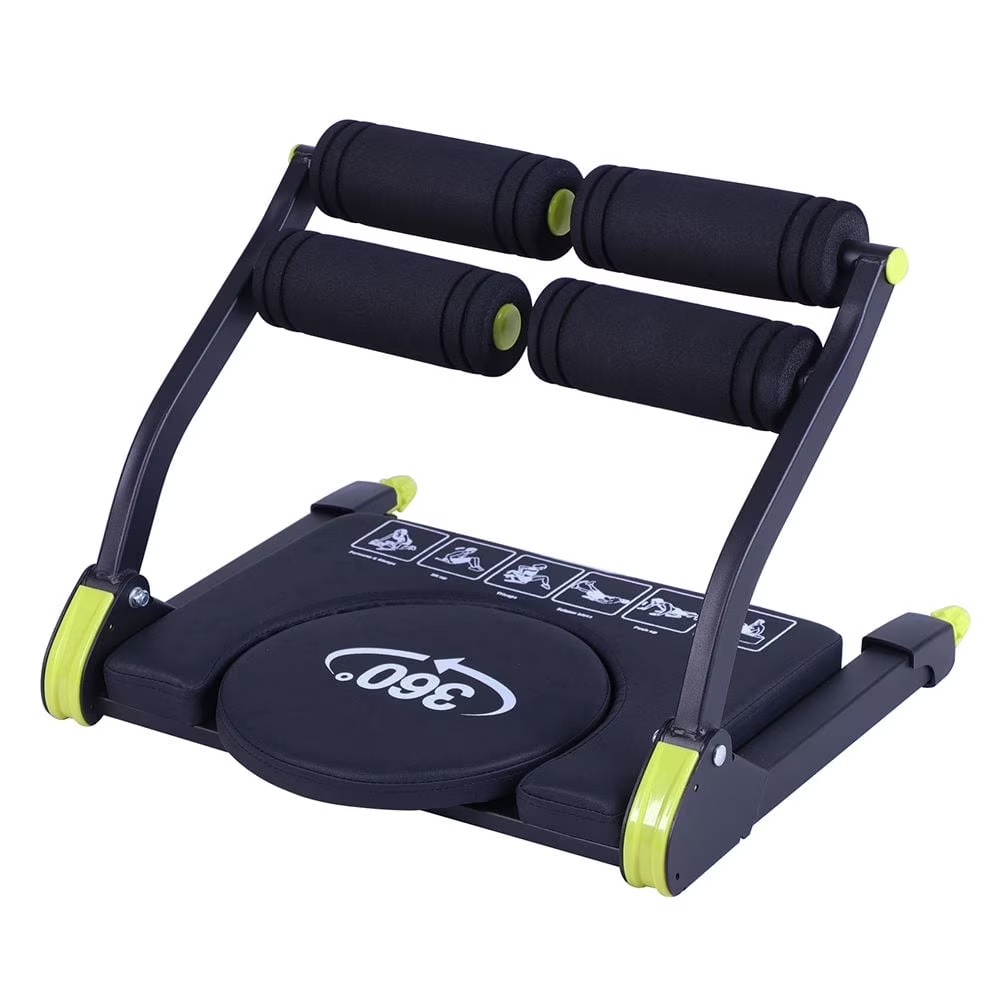 360 Ab Machine Trainer Workout Sit Up Exercise Equipment 3 Adjustable Resistance