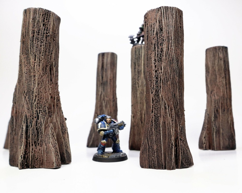 Modular Terrain Tree Trunks (Handmade for Dungeons & Dragons, Pathfinder RPG)