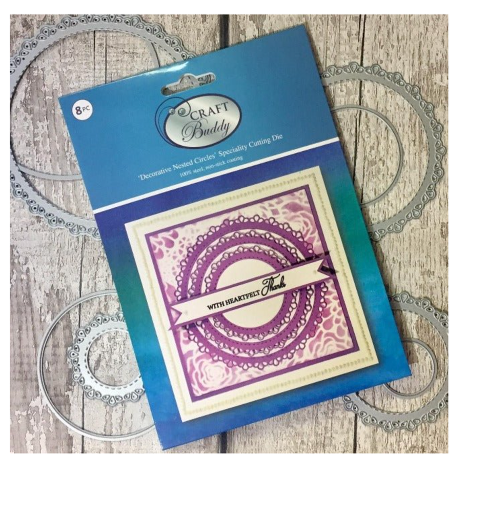 CraftbuddyUS CBD41: Craft Buddy Decorative Nested Circles Die set