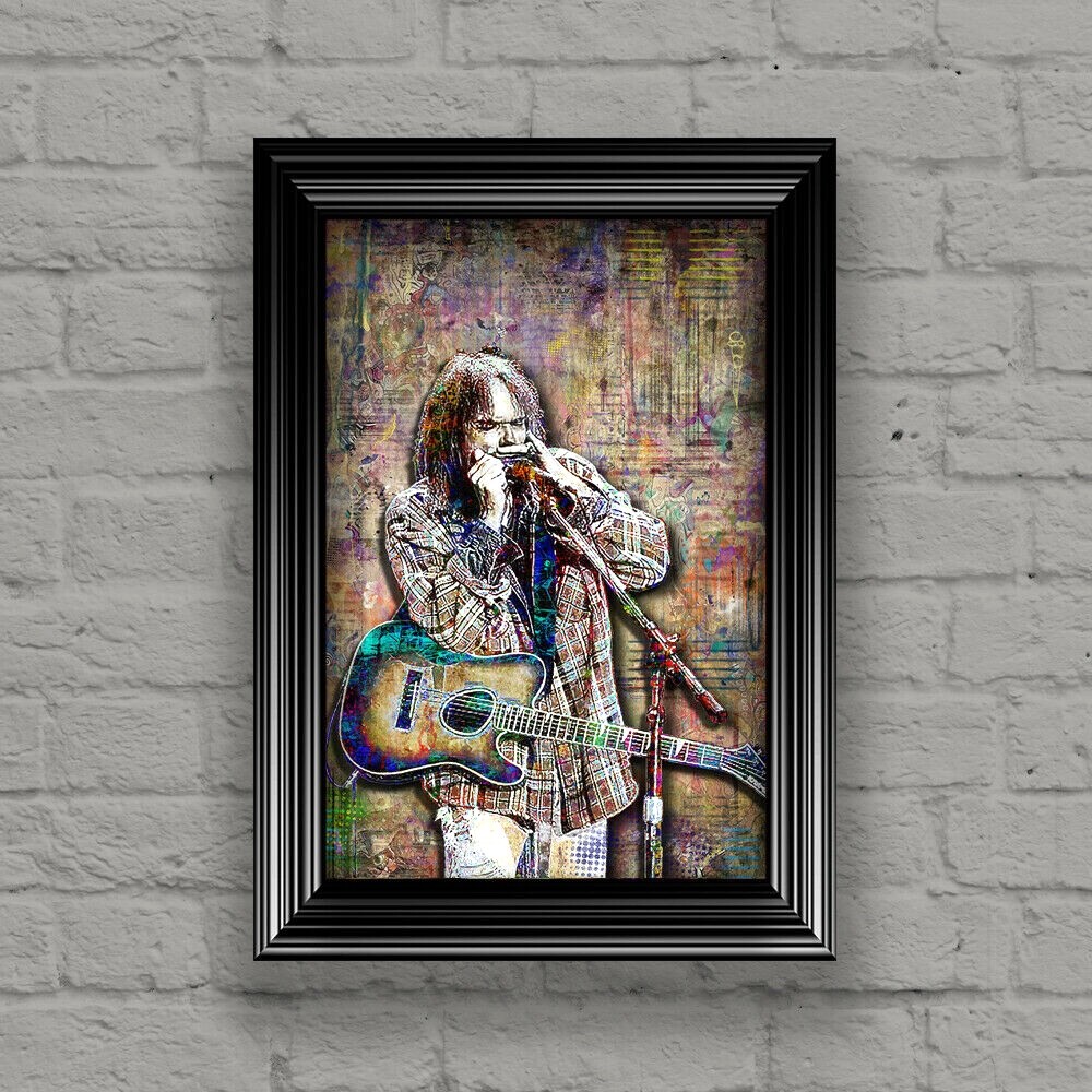 NEIL YOUNG Tribute Pop Art 12x18inch Poster, Neil Young Pop 2 Free Shipping US