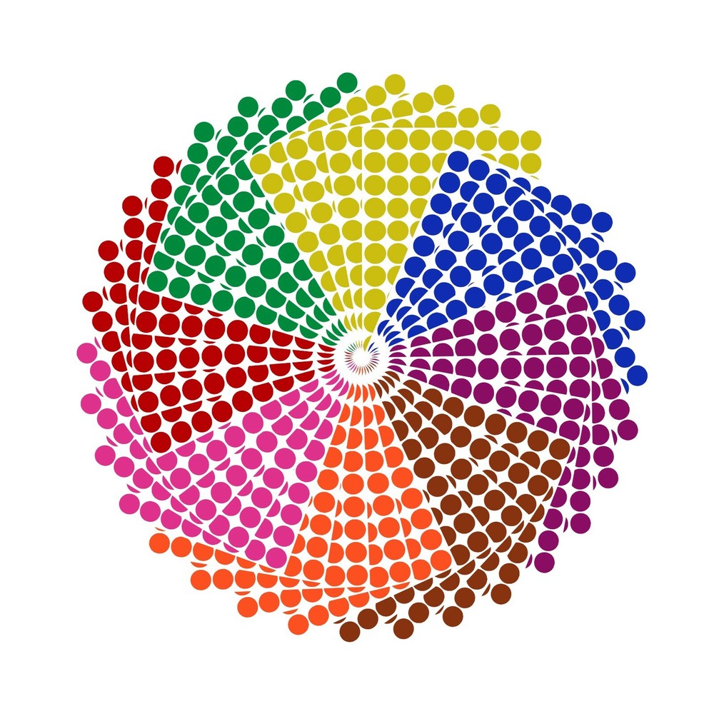 Colored Coding Dot Stickers 3/4 Inch Round Labels 19mm 3/4 Inch Combo 1280 Pack