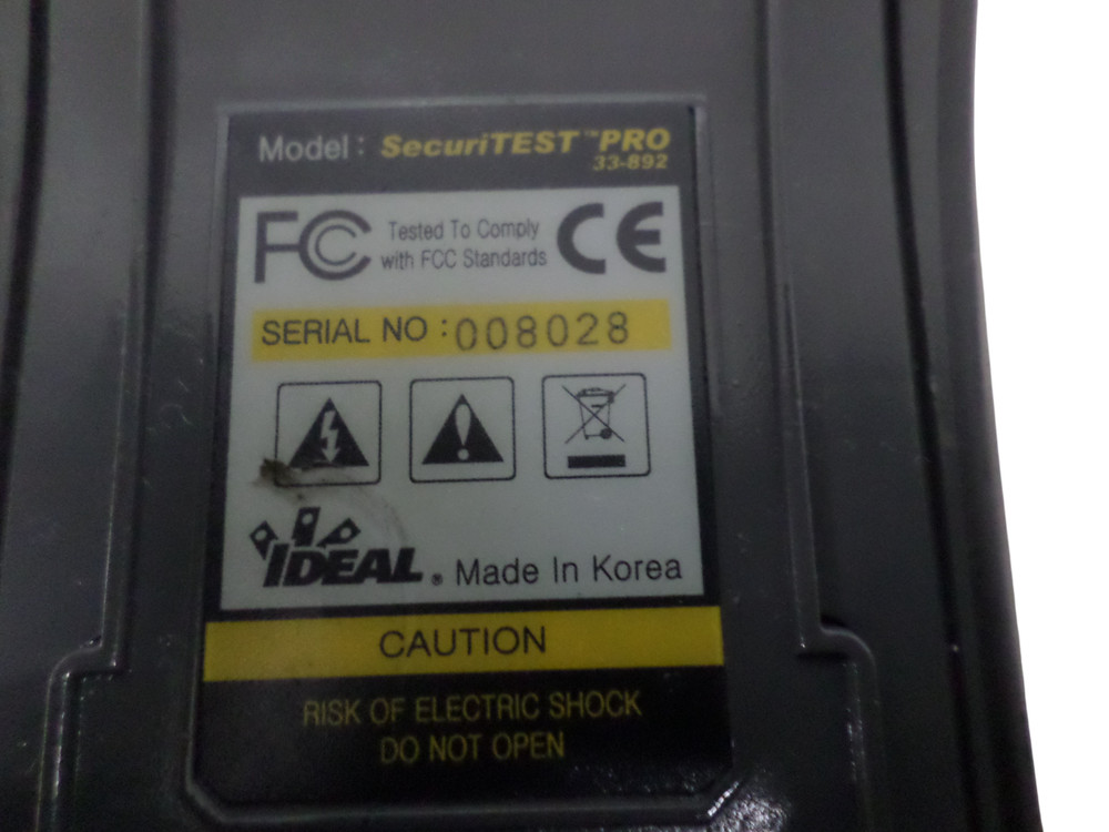 IDEAL SECURI TEST PRO 33-892 - FREE SHIPPING