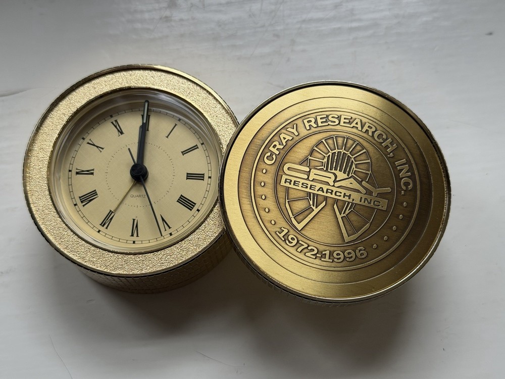 Cray Research, Inc. 1972-1996 Desktop Clock - Great condition, non-functioning.