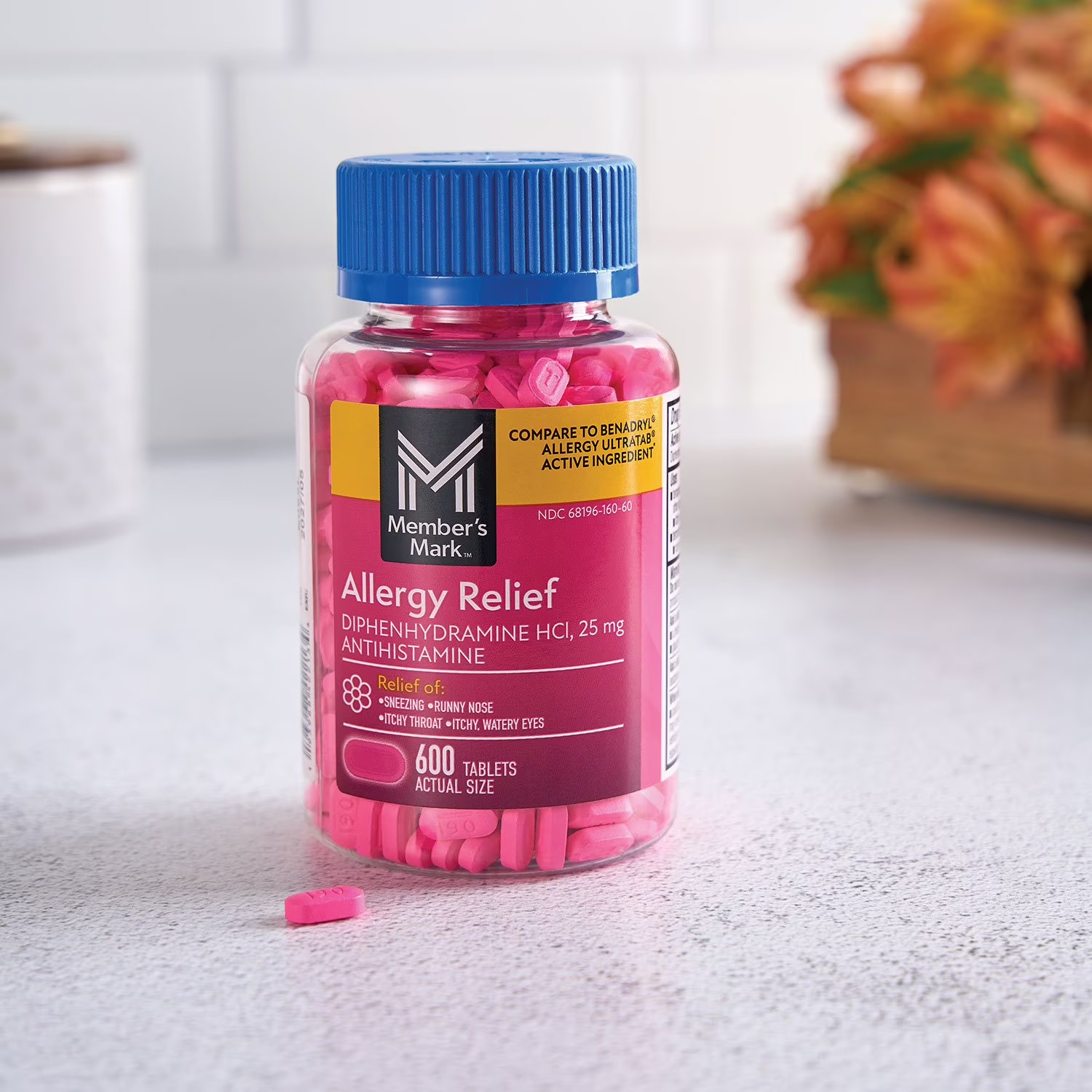 Member's Mark Allergy Relief, 25 mg, 600 ct.