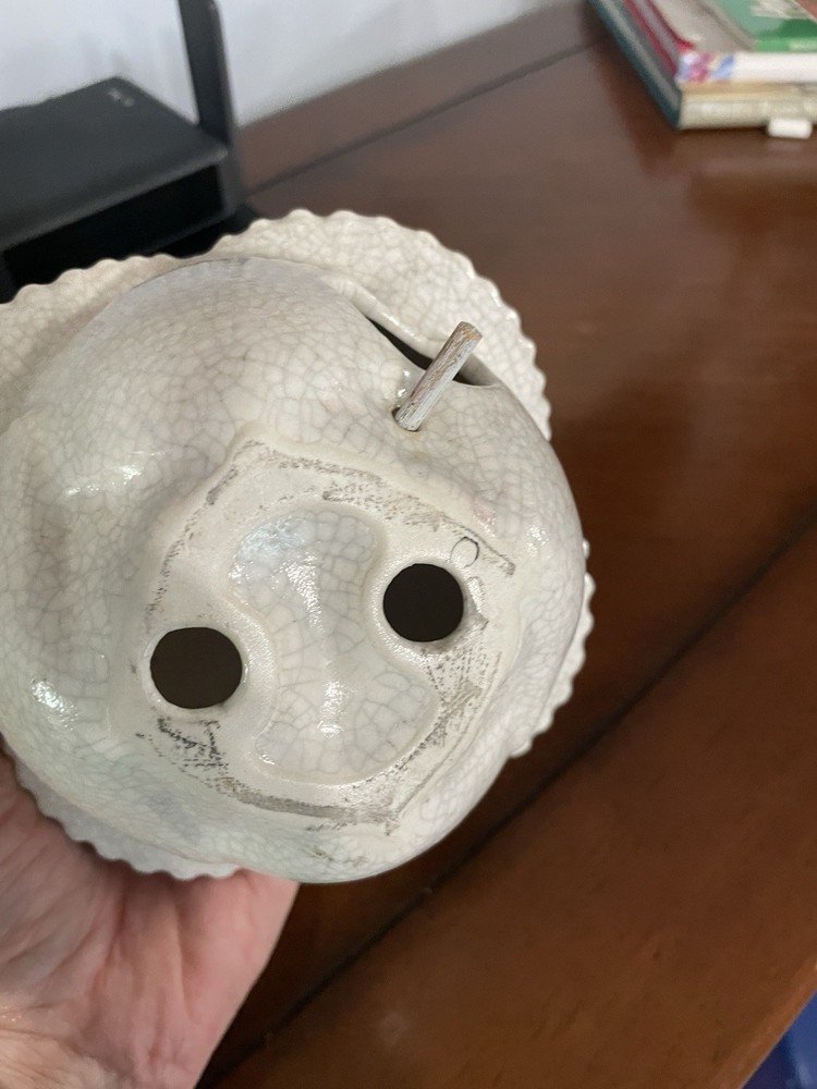 Ceramic Glazed Hanging Birdhouse Shell On Top