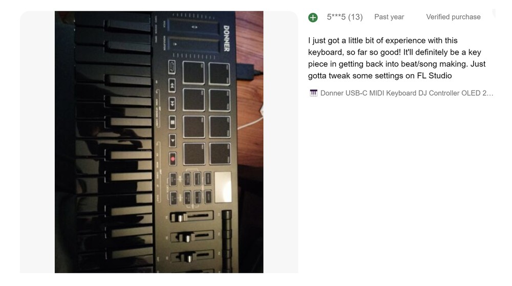 🎹 Donner USB-C MIDI Keyboard DJ Controller OLED 25 Key 8 Drum Pads Touch Bar