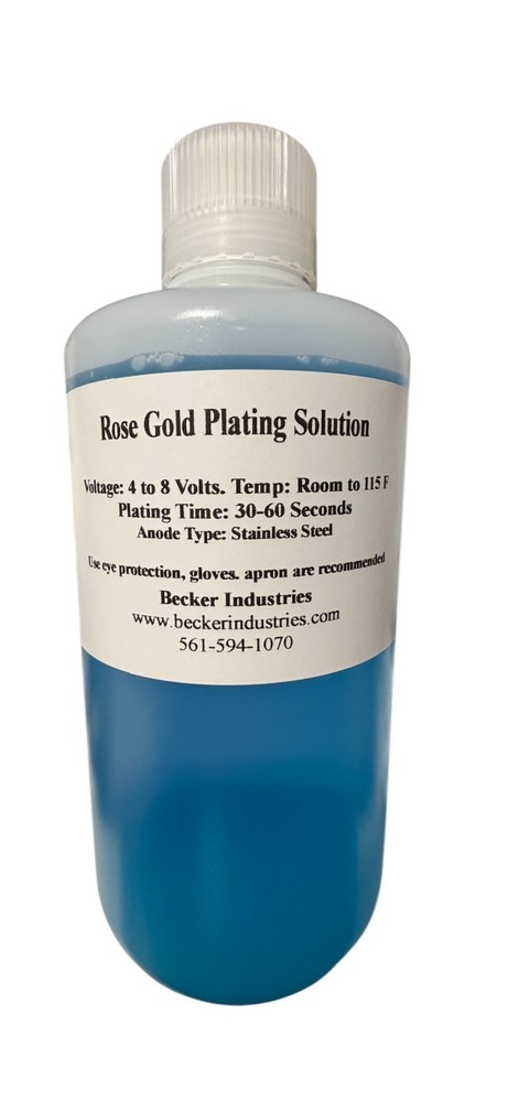 ROSE GOLD Solution,  24K Rose Gold Electroplating solution, 8oz