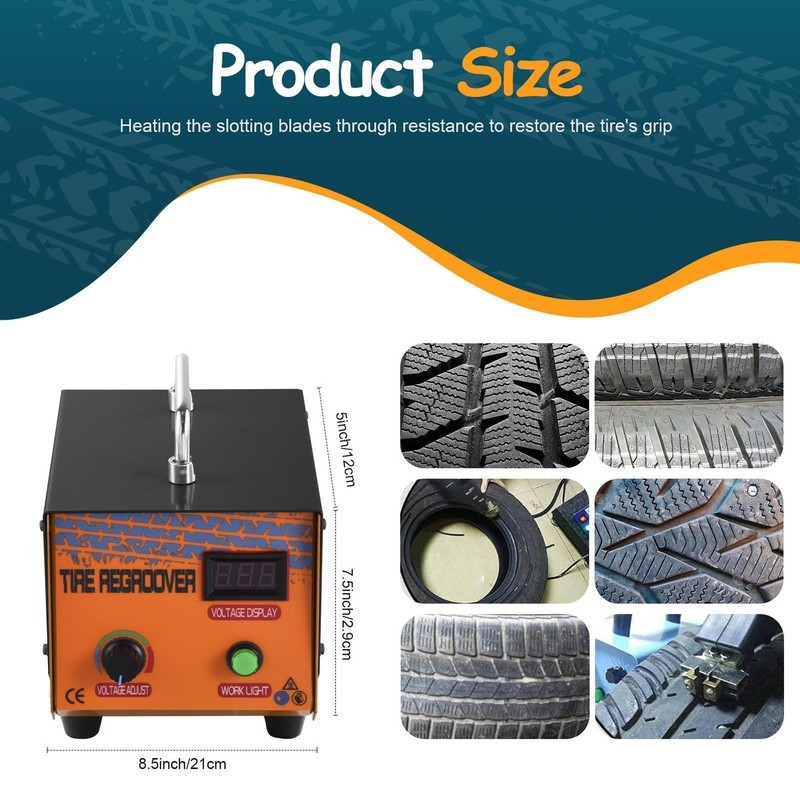 Truck Tire Groover Rubber Cutter Regroover Tyre Grooving Machine W/ Blade 1000W